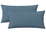 Cushion with Pillow HEERLEN 2 pcs Jeans Blue Fabric 927699