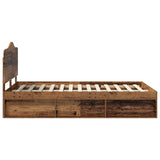 Bed Frame with Headboard Old Wood 120 x 200 cm Solid Pine Wood 3413333