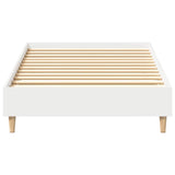 Bed Frame No Mattress White 100x200 cm Engineered Wood 861039