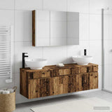 Bathroom Cabinet Set 4 pcs Old Wood Engineered Wood 3406629
