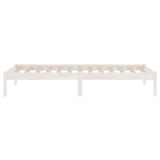 Bed Frame White Solid Pine Wood 90x190 cm Bed Frame Rectangular 809983