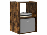 Bedside Table with Drawer 2 pcs Smoked Oak 35 x 32 x 68.5 cm 8000637