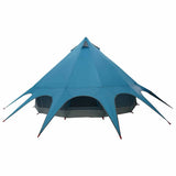 Teepee Tent 5-Person with Roof Blue and Grey 415 x 415 x 247 cm 42004012
