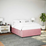 Bed Frame without Mattress Pink 140x200 cm Velvet 3285017