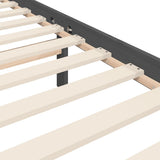 Bed Frame without Mattress Grey 200x200 cm Solid Wood 3194593