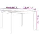 5 Piece Garden Dining Set Solid Wood Teak 3157147