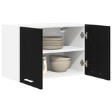 Hanging Cabinet with Door Black Oak and White 60 x 31 x 40 cm 884164