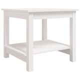 ZNTS Coffee Table White 50x50x45 cm Solid Wood Pine 822278