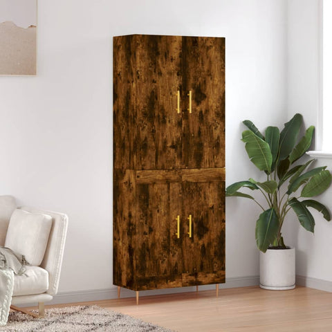 Highboard Smoked Oak 69.5x34x180 cm Engineered Wood 3195784