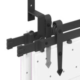 Sliding Door Hardware Kit 427 cm Steel Black 3295746
