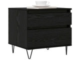 Bed Cabinet Black Oak 40 x 35 x 50 cm Engineered Wood 8004367