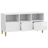 TV Cabinet 102 x 34.5 x 50 cm High Gloss White Engineered Wood 895139