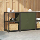 Kitchen Storage Set HATTEM 2 pcs Olive Green Cold-rolled Steel 3392683