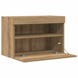 TV Wall Cabinet with LED 2 pcs Artisan oak 60 x 30 x 40 cm 862209
