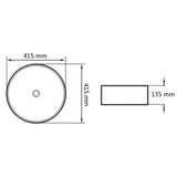 Basin Round Ceramic White 41.5x13.5 cm 142337