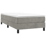 Box Spring Bed Frame Light Grey Single Velvet 3121187