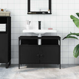 Bathroom Sink Cabinet Black 80x30x60 cm Engineered Wood 842441