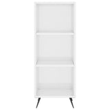 Highboard High Gloss White 34.5x34x180 cm Engineered Wood 3200299