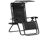 Zero Gravity Lounger Chair, Folding Reclining Patio Chair with Shade Cover, Padded Seat, Cup Holder, T3398P327987