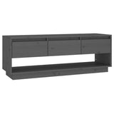 TV Cabinet Grey 110.5x34x40 cm Solid Wood Pine 813846