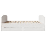 Bed Frame without Mattress White 180x200 cm Super King Solid Wood Pine 3301780