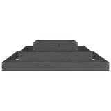 Planter Grey 110x110x27 cm Solid Wood Pine 823873