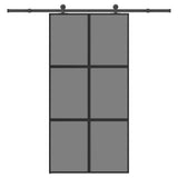 Sliding Door with Hardware Set 102,5x205 cm Tempered Glass&Aluminium 3332988