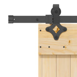 Sliding Door with Hardware Set 85x210 cm Solid Wood Pine 3332774