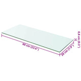 Shelves 2 pcs Panel Glass Clear 60x20 cm 3051564
