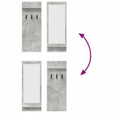 Wall-Mounted Coat Rack with Shelf Concrete Grey 70 x 10 x 90 cm 874526
