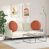 Seat Cushions 2 pcs Red Orange 80 cm Corduroy Fabric 42014267