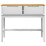 Console Table FLORO White 89.5x36.5x73 cm Solid Wood Pine 374021