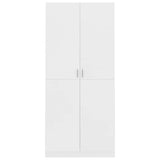 800630 Wardrobe White 90x52x200 cm Engineered Wood