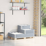 3-Tier Raised Bed Grey 120x80 cm Solid Wood Pine 4010315