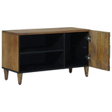TV Cabinet with Shelf Brown 80 x 31.5 x 46 cm Solid Mango Wood 4018347
