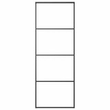 151655 Sliding Door Frosted ESG Glass and Aluminium 76x205 cm Black