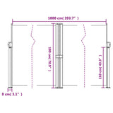 ZNTS Retractable Side Awning White 180x1000 cm 4004751