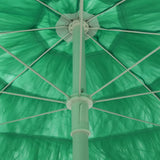 Hawaii Beach Parasol Green Polyester Medium Tiltable Parasol 314698