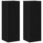 TV Cabinet Set 8 pcs Black oak 100 x 30 x 30 cm Engineered wood 3332528