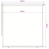 Outdoor Roller Blind 245 cm Blue HDPE 312857