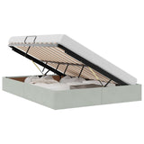 Storage Bed with Mattress Light Grey 140 x 200 cm Velvet 3370100