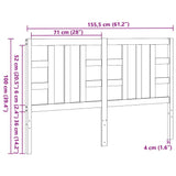 Bed Headboard Honey Brown 166x4x100 cm Solid Wood Pine 817853