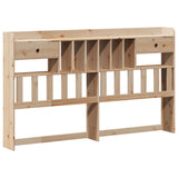 Bookcase Bed without Mattress 180x200 cm Super King Solid Wood Pine 3308912