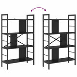 Bookshelf Black Oak 75 x 30 x 123.5 cm Engineered Wood 883964