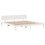 Bed Frame with Drawers without Mattress White 200x200 cm 3301993