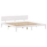 Bed Frame with Drawers without Mattress White 200x200 cm 3301993