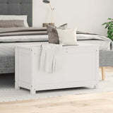Storage Box White 80x40x45.5 cm Solid Wood Pine 823535