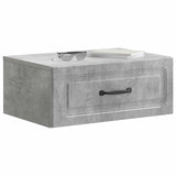Wall-Mounted Bedside Cabinet with Drawer 2 pcs Concrete Grey 899302