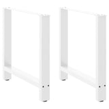 ZNTS Coffee Table Legs White 2 pcs 70x cm Steel 4013309