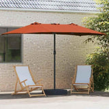 Garden Parasol Terracotta 385 x 209 x 244 cm Polyester 42003288